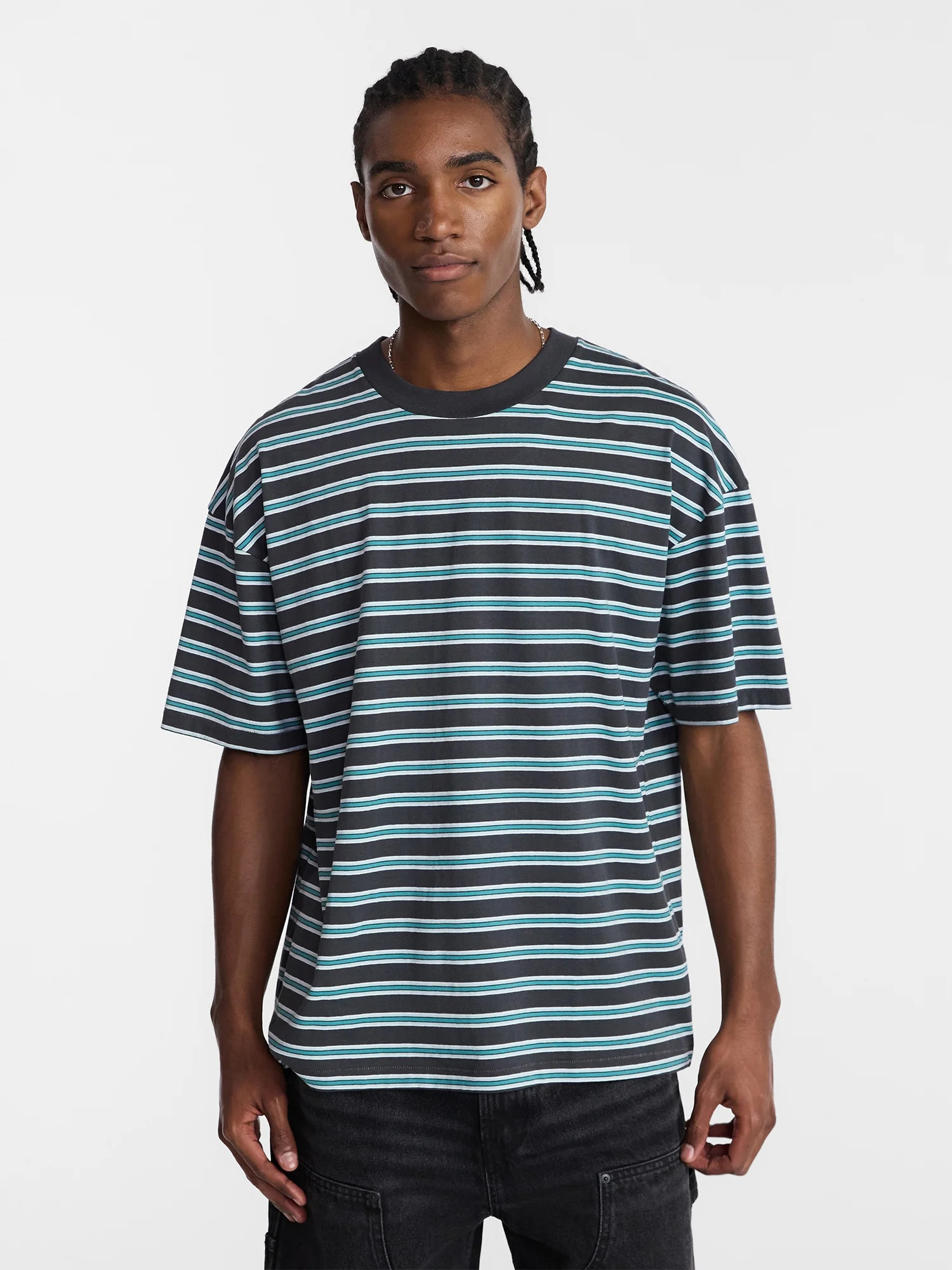 No Boundaries Men's & Big Men's Stripe Pattern Tee Shirt, XS-4XLT - Walmart.com | Walmart (US)