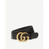 Gucci GG leather belt, Mens, Size: 26, Nero | Selfridges