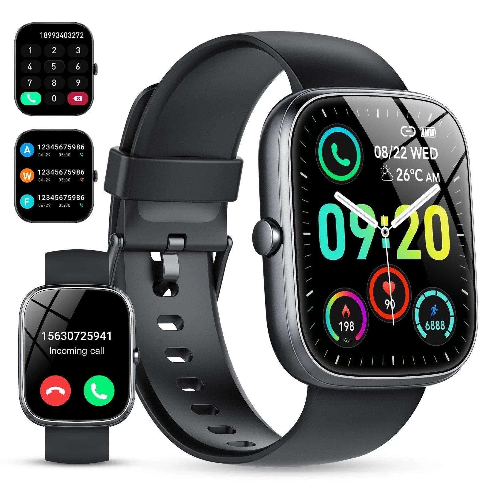 Smart Watch Fits for Android and iPhone, IP68 Waterproof Smartwatch for Women Men 100+ Sports Mod... | Walmart (US)
