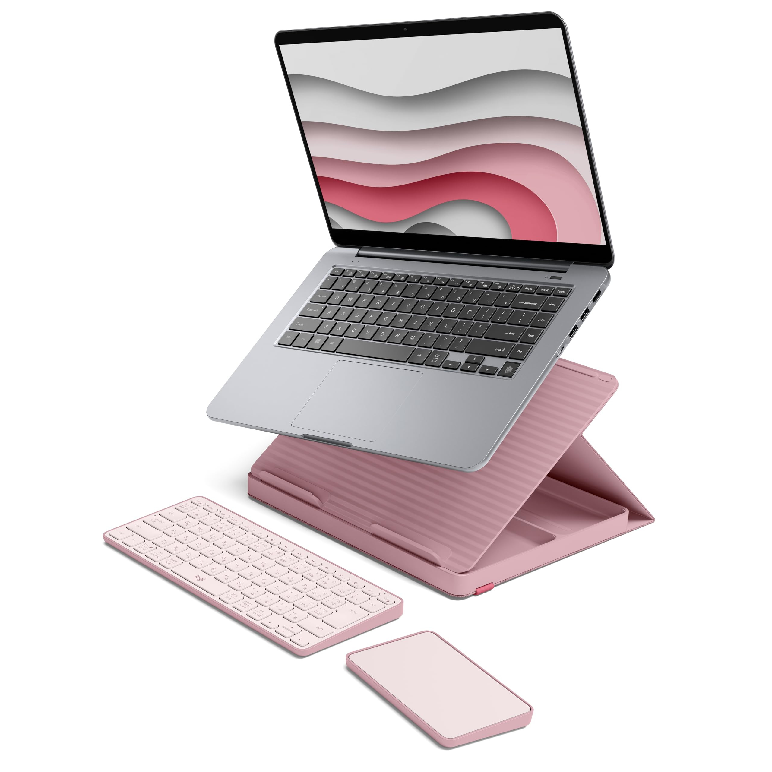 Logitech Casa Pop-Up Desk Work From Home Kit with Laptop Stand, Wireless Keyboard & Touchpad, Blu... | Amazon (US)