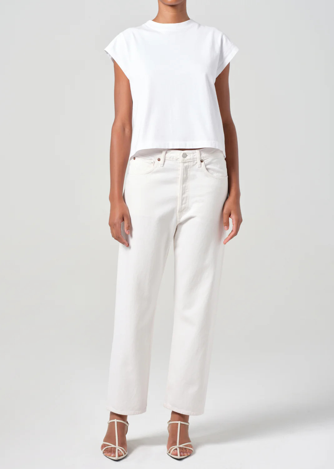 90's Crop Mid Rise Straight in Fortune Cookie | AGOLDE