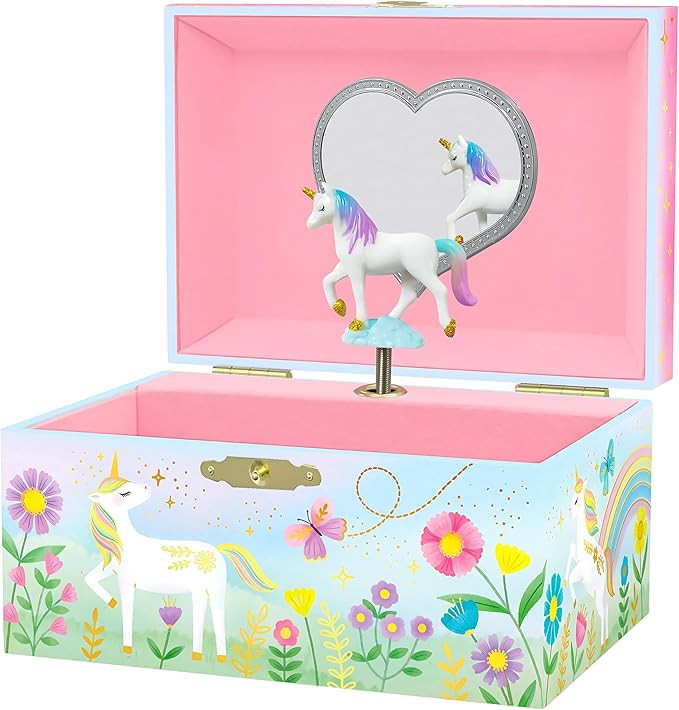Giggle & Honey Musical Jewelry Box for Girls - Kids Jewelry Box, Unicorn Toys for Girls 4-6, East... | Amazon (US)