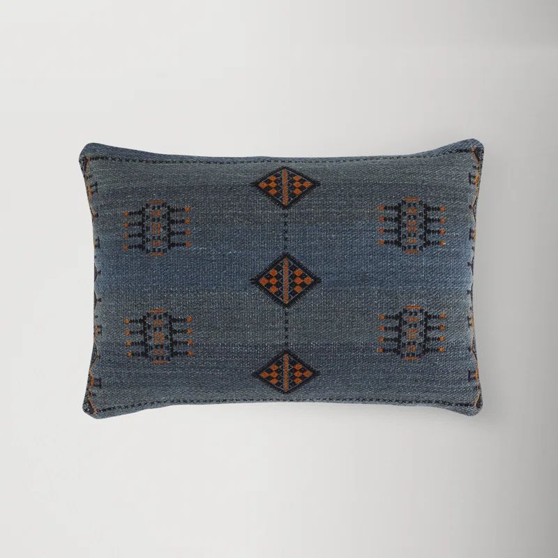 Waldeck Embroidered Wool Lumbar Throw Pillow | Wayfair North America