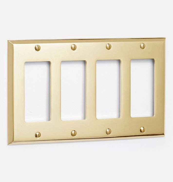 Lewis Quad GFCI Switchplate | Rejuvenation
