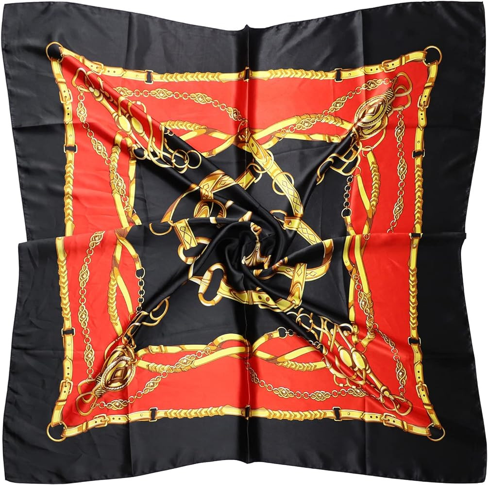 vabovin Silk Like Head Scarf for Women Satin Printed Bandana for Hair Wrapping Fashion Accessory ... | Amazon (US)