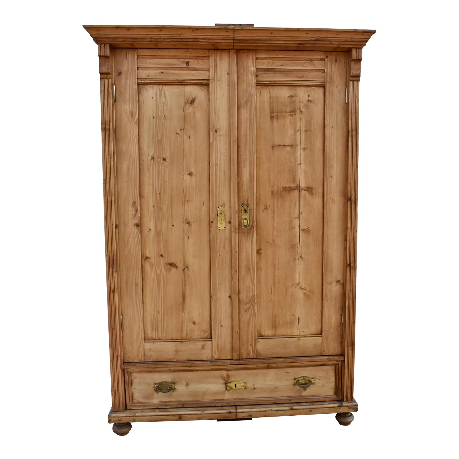 Pine Two Door Knock-Down Armoire | Chairish