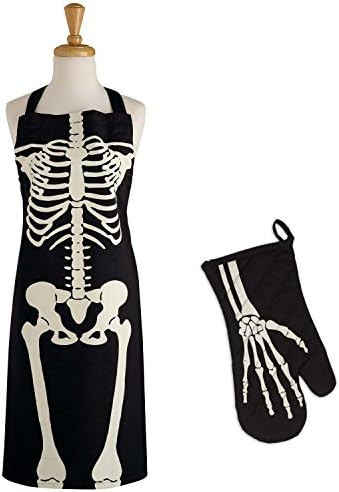 DII Halloween Cooking & Baking Collection Kitchen Accessories, Apron & Oven Mitt Set, Skeleton, 2... | Amazon (CA)