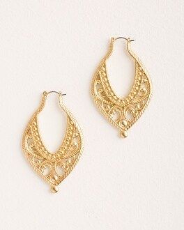 Ornate Goldtone Hoop Earrings | Chico's