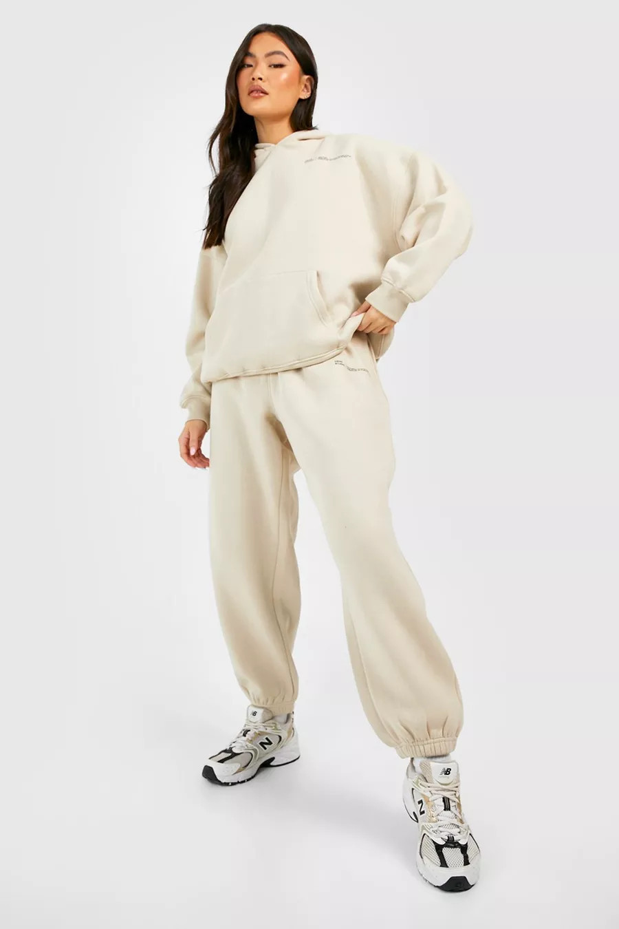 Dsgn Studio Text Slogan Hooded Tracksuit | Boohoo.com (NL)