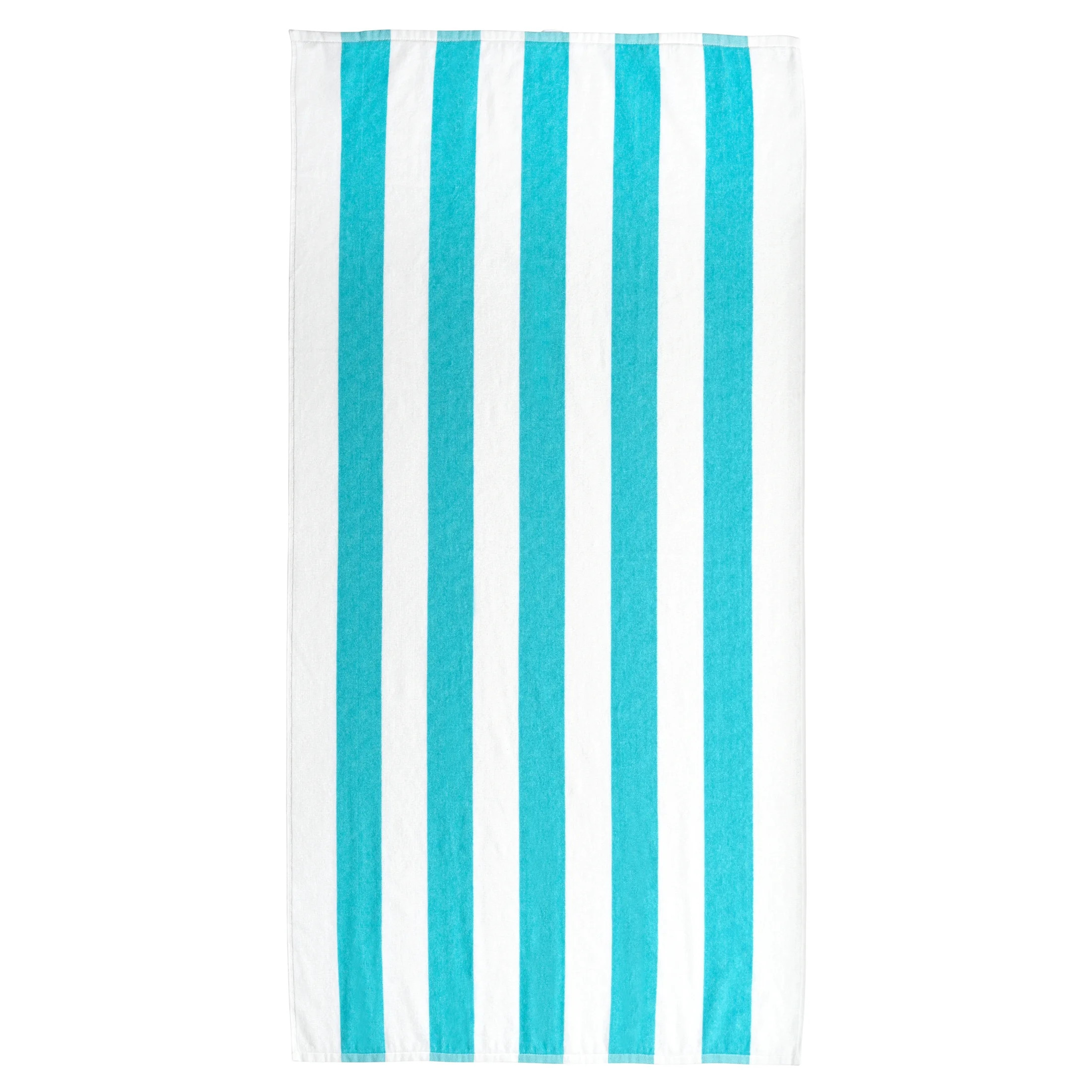 Mainstays Cabana Stripe Cotton Blend Beach Towel, 58" x 28", Teal Splash | Walmart (US)