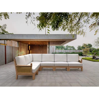 Luxe Modular Teak Sectional | Perigold