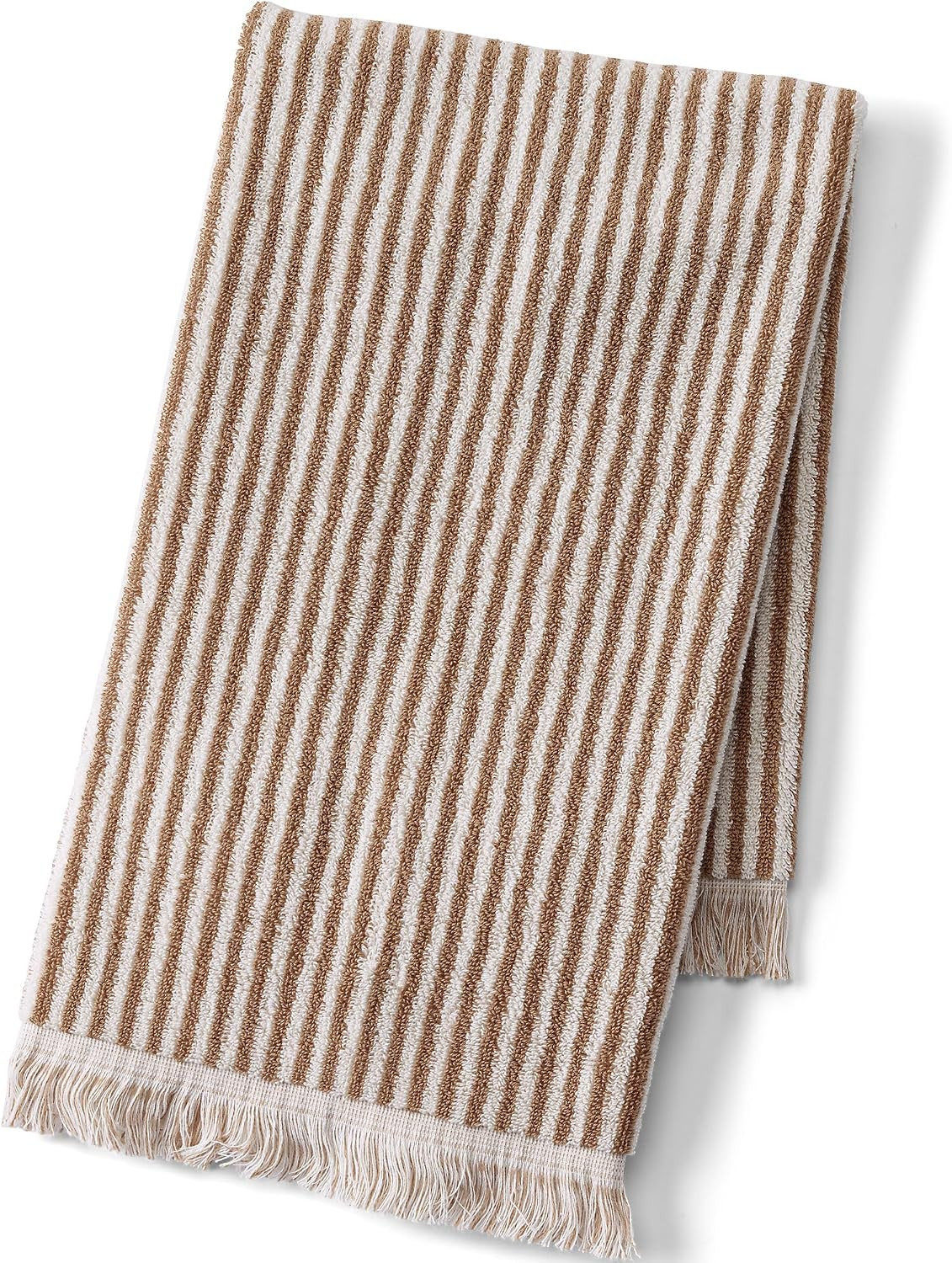 Cotton Yarn-dyed Stripe Hand Towel Hand Towel, 1 Piece Rich Camel Stripe | Amazon (US)