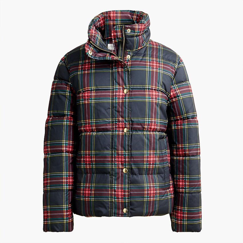 Stewart tartan puffer jacket | J.Crew Factory