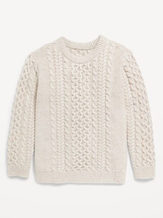 Crew-Neck Cable-Knit Sweater for Toddler Boys | Old Navy (CA)