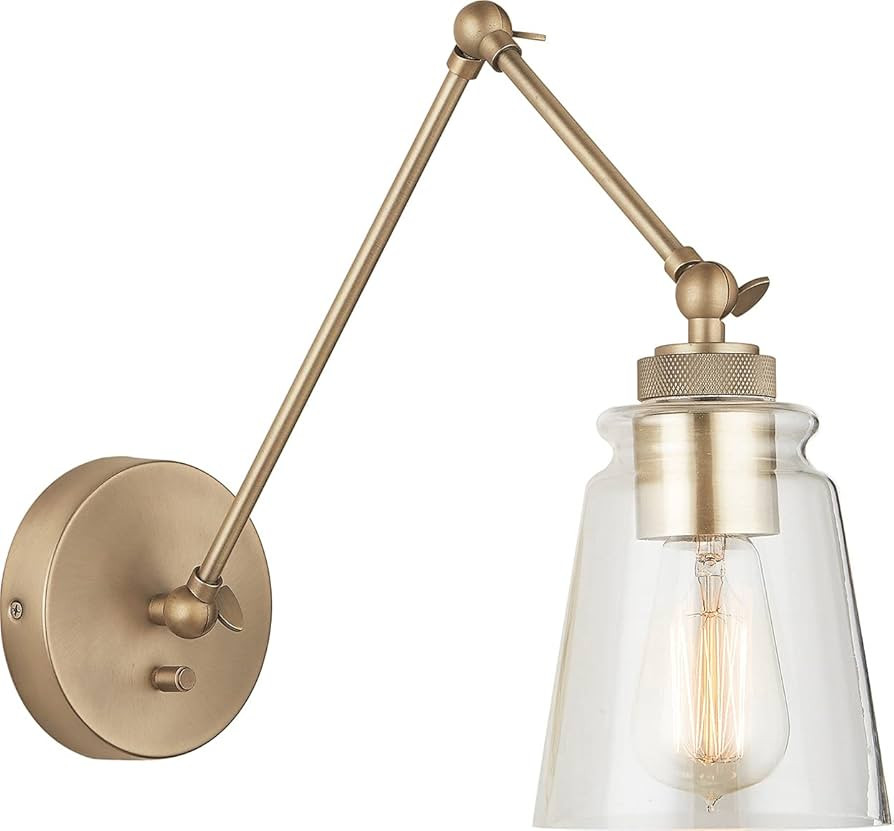 Austin Allen 9D344A Profile Urban/Industrial Plug-in Optional Adjustable Arm Clear Glass Wall Sco... | Amazon (US)