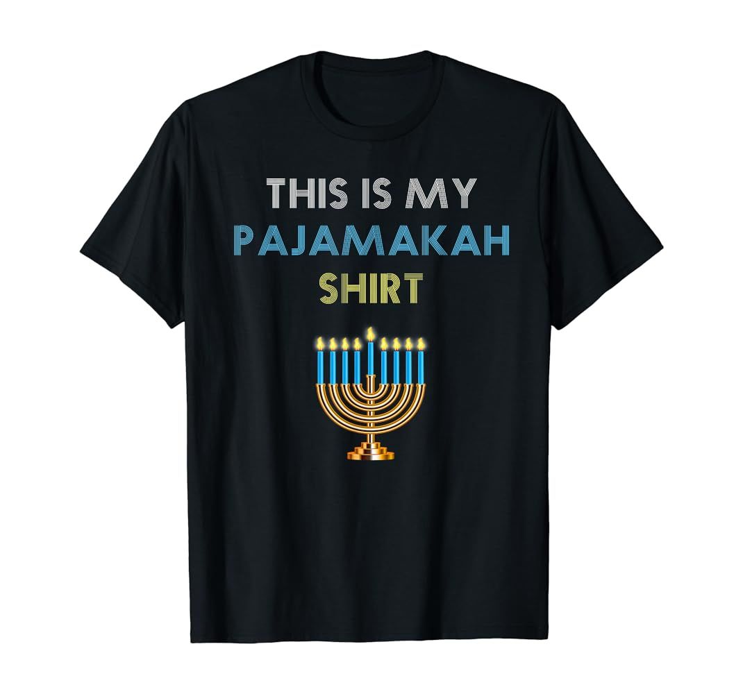 Funny Hanukkah Pajama Shirt - This is My Pajamakah Gift Tee | Amazon (US)