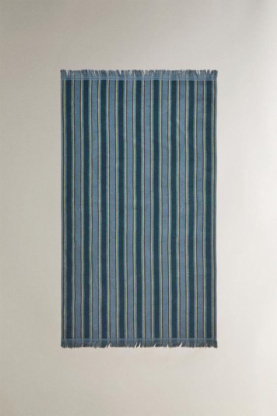KIDS' STRIPED COTTON BEACH TOWEL | Zara US