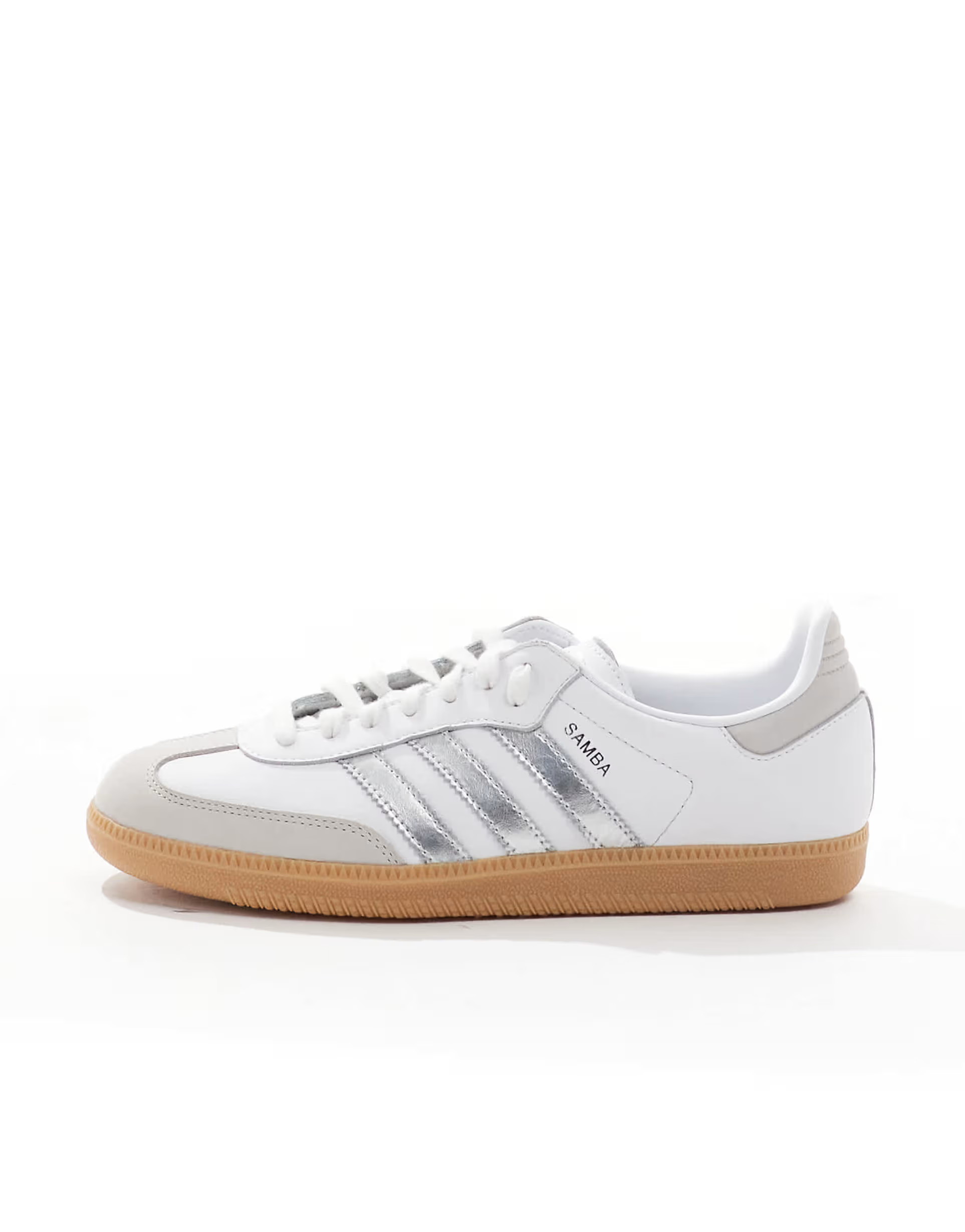 adidas Originals samba sneakers in white and silver | ASOS (Global)