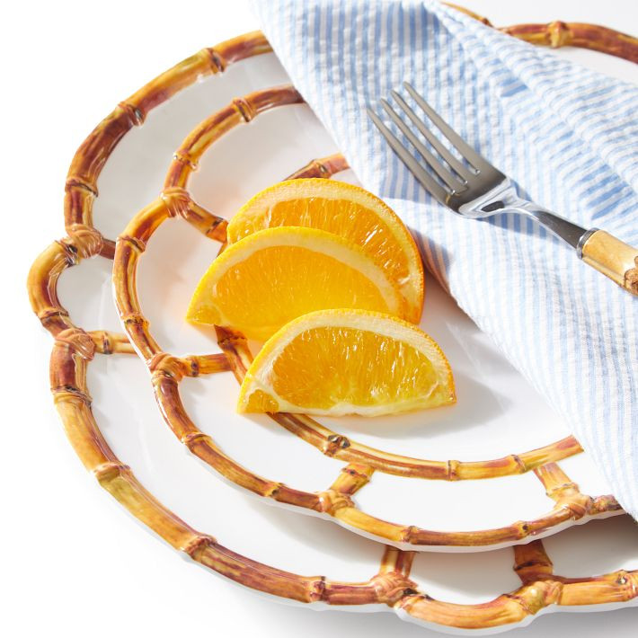 Bamboo Melamine Dinner Plate, Set of 4 | Mark and Graham