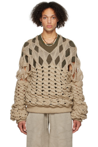 Isa Boulder - SSENSE Exclusive Beige Basket Sweater | SSENSE