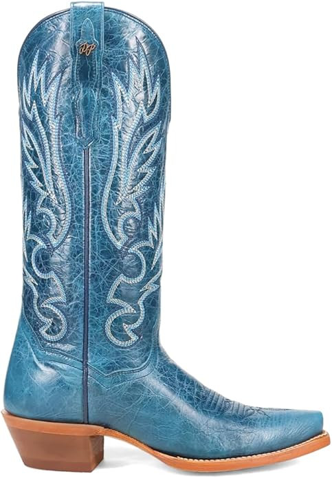 Dan Post Boots Womens Katy Embroidered Snip Toe Pull On Casual Boots Mid Calf Low Heel 1-2" - Bro... | Amazon (US)