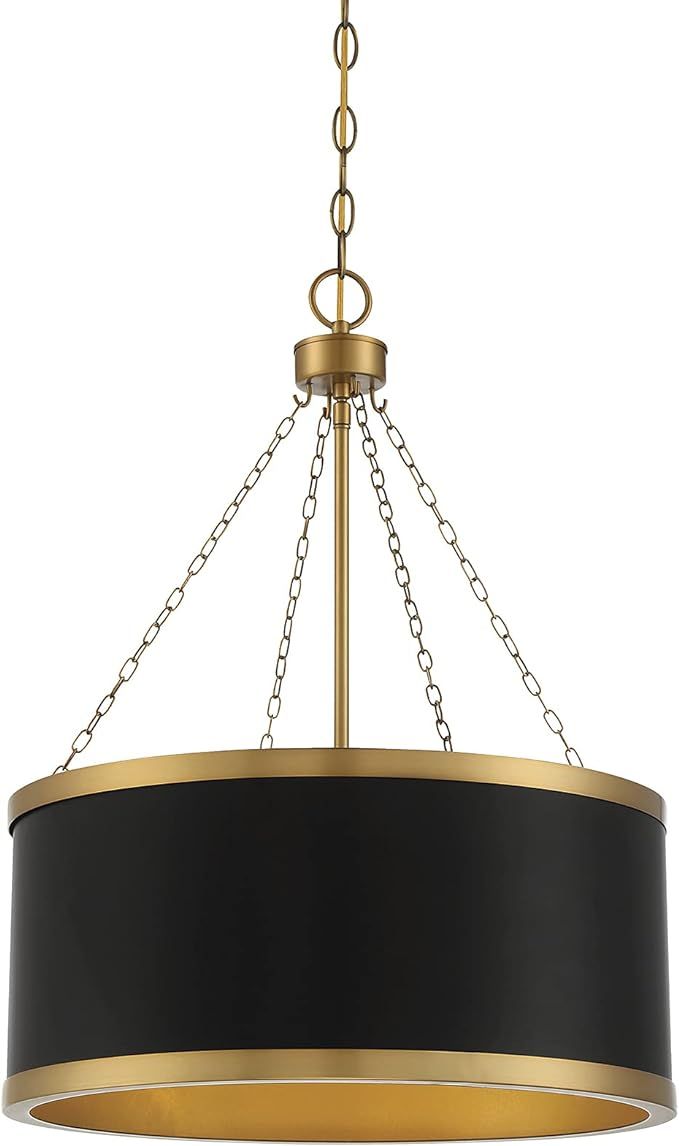 Savoy House 7-188-6-143 Delphi 6-Light Pendant Light in Black with Warm Brass Accents (19" W x 25... | Amazon (US)