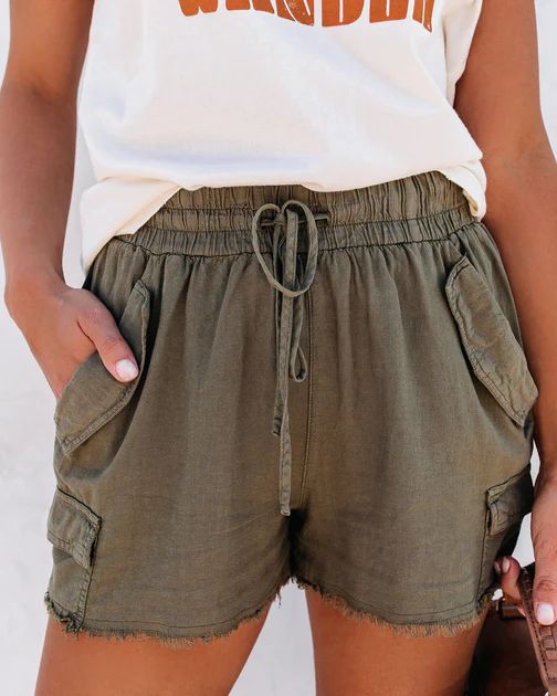 Tomboy Linen Blend Pocketed Cargo Shorts -  FLASH SALE | VICI Collection