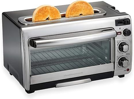 Hamilton Beach 2-in-1 Countertop Oven and Long Slot Toaster, Stainless Steel, 60 Minute Timer and... | Amazon (US)