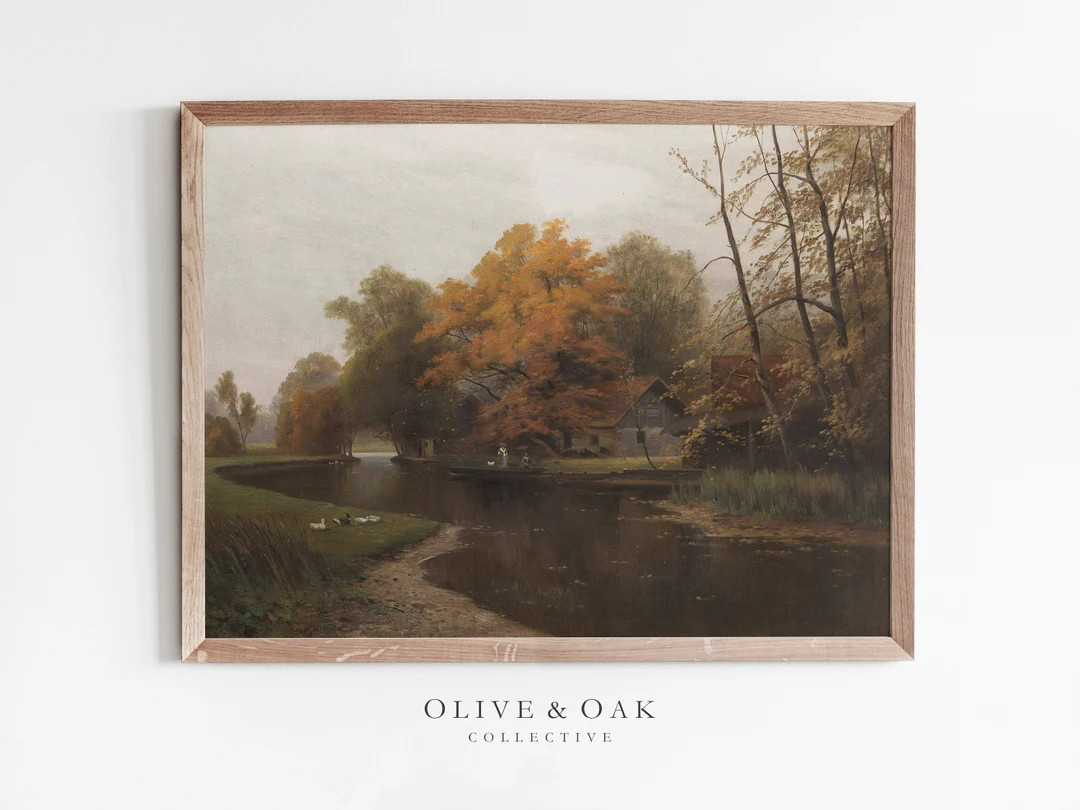 Autumn Landscape Painting / Vintage Art Digital Prints / PRINTABLE Country Fall Decor Print / #18... | Etsy (US)