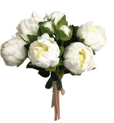 Astoria Grand Real Touch Bouquet Peonies Stems | Wayfair Professional