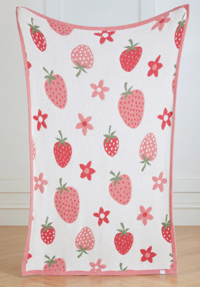 Strawberry + Daisy Buttery Blanket- Full Size- Pre order July 16 | The Styled Collection