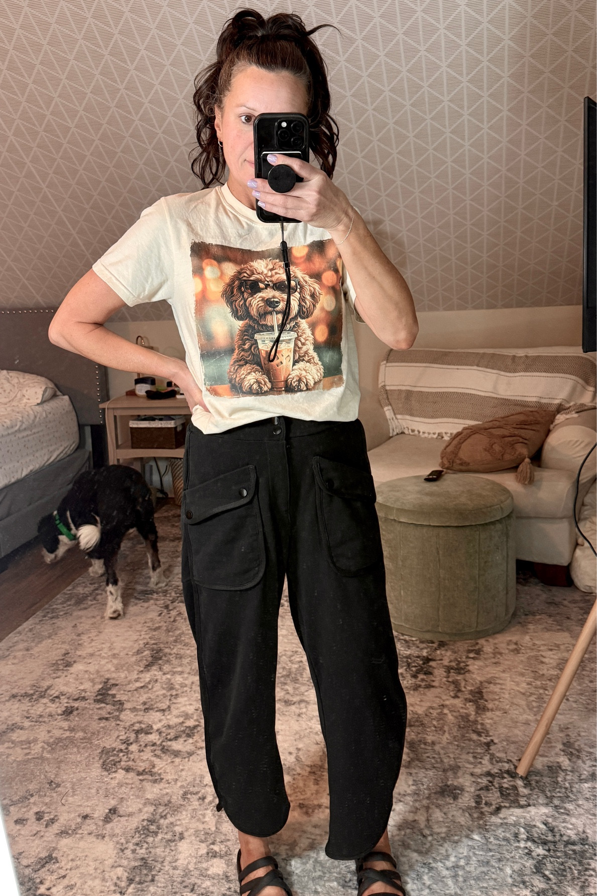 This tee has two of my favorite things, a doodle and iced coffee 🐾 I have basically lived in this cropped sweatpants this spring. Perfect combo of comfy and trendy.

Comfort Colors Tee is from @Etsy, size small. Pants size small.

#LTKmomlife #LTKOver40 #LTKootd
