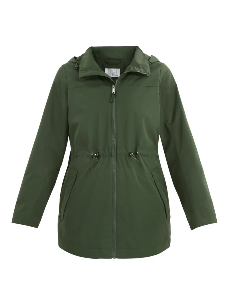 Time and Tru Women's Lightweight Anorak Jacket with Hood, Sizes XS-2X | Walmart (US)