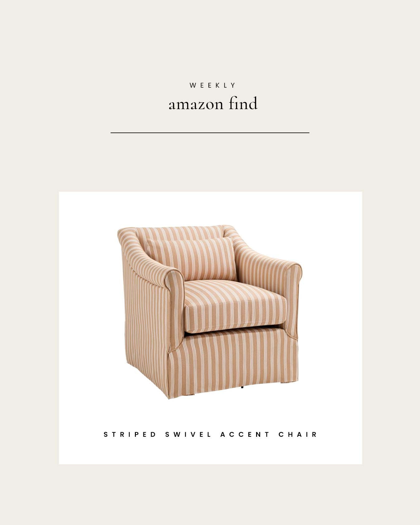 Weekly Amazon Find : Striped Swivel Accent Chair

#LTKHome