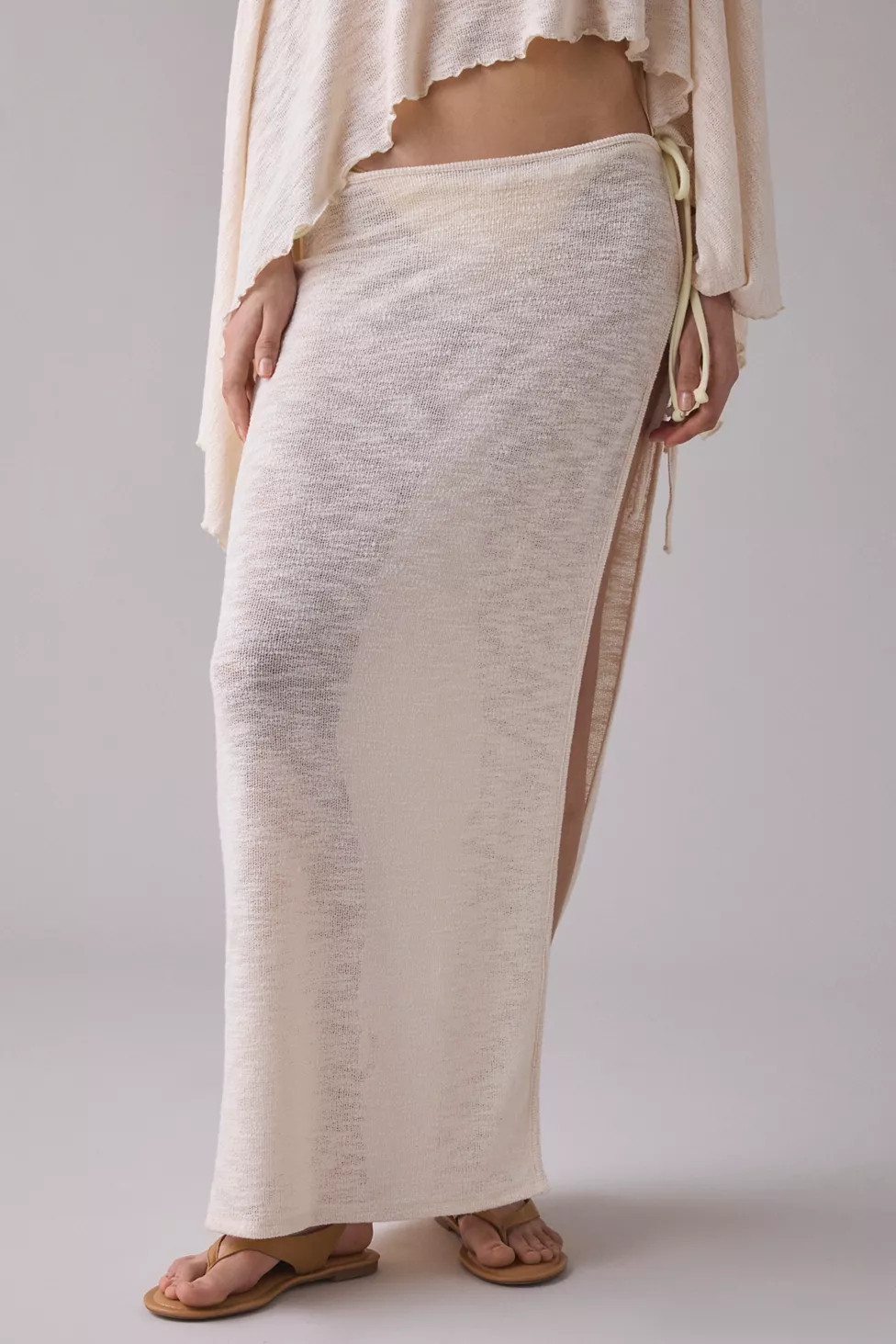 Out From Under Bella Swit Knit Side-Tie Maxi Sarong | Urban Outfitters (US and RoW)
