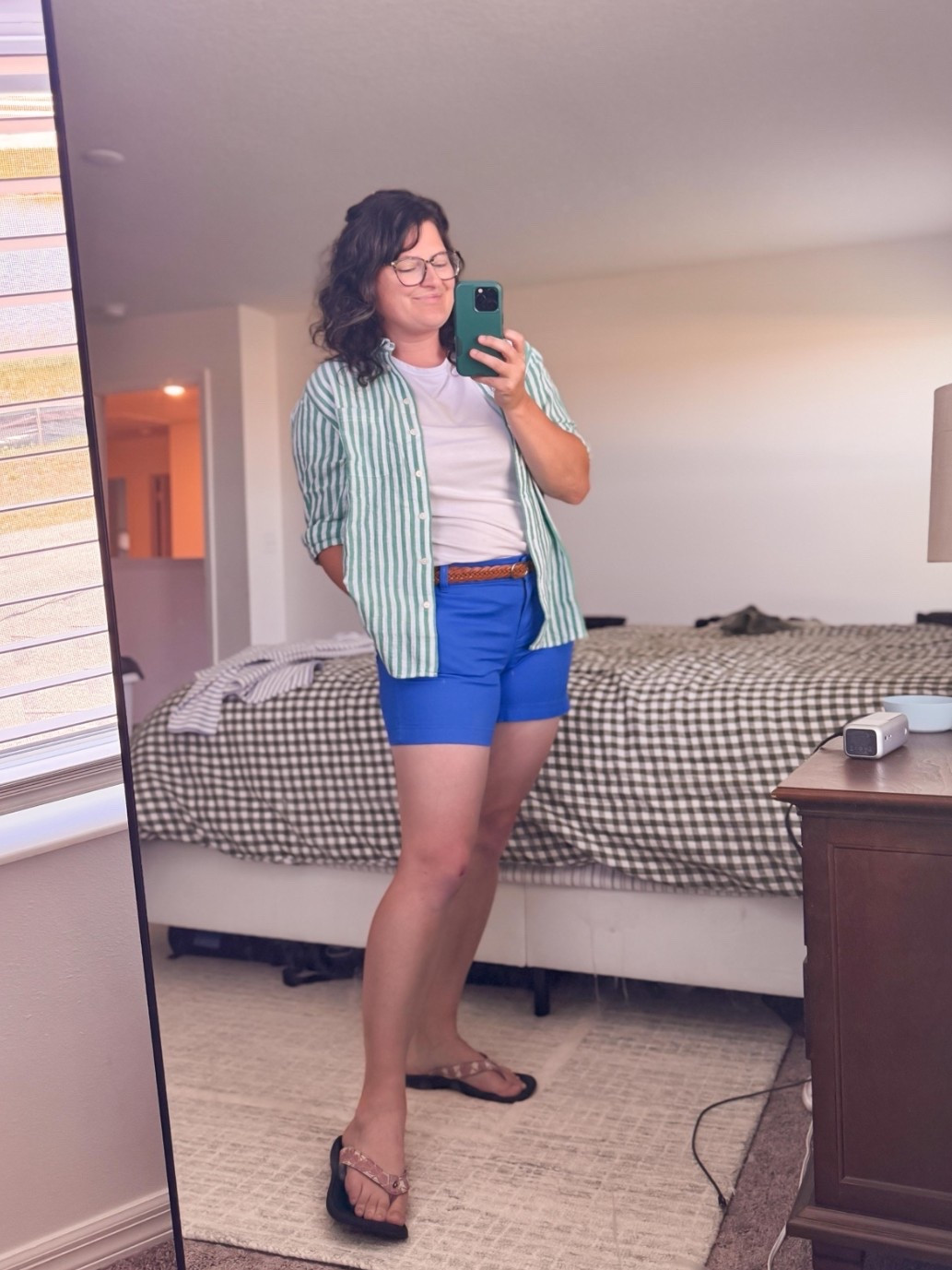 Simple summer mom fit. Shorts fit TTS with a tailored fit. Easy to dress up or down for a casual look. Linked everything in my last order

#LTKmomlife #LTKMidsize #LTKootd