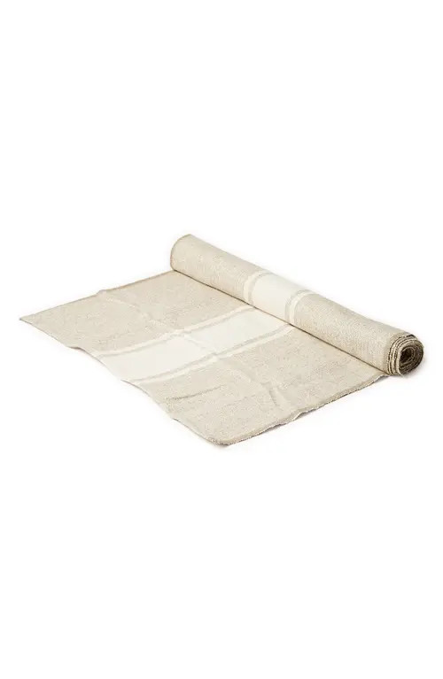 Farmhouse Pottery Stripe Linen Table Runner in Natural at Nordstrom | Nordstrom