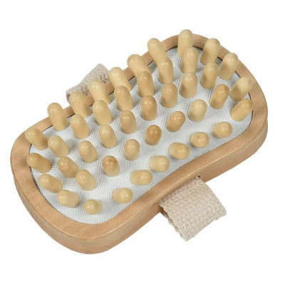 Evideco French Home Goods Natural Wooden Lymphatic Drainage Tool - Rectangular Body Massager with Nodules | Target
