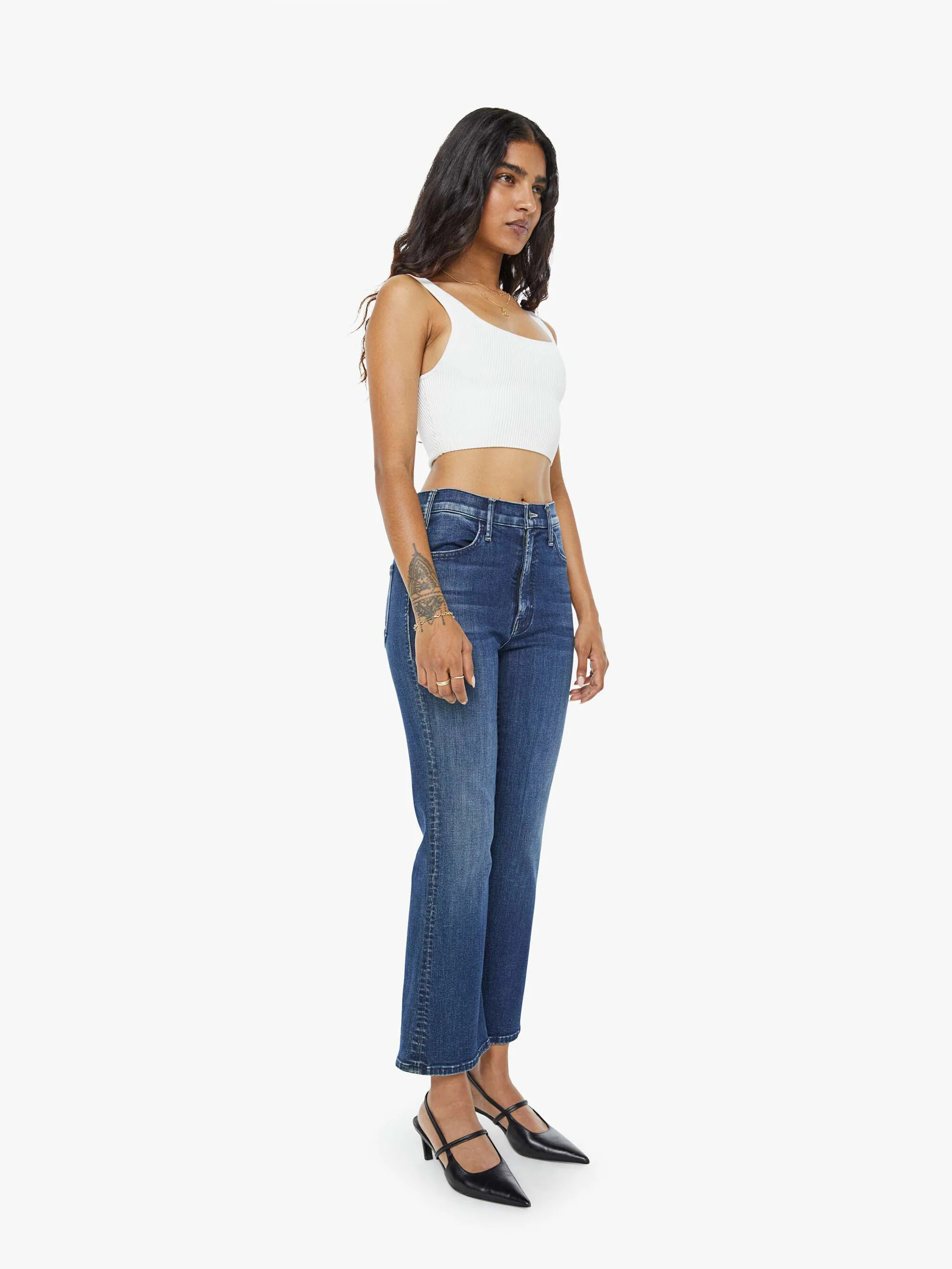 PETITES The Lil Hustler Ankle - Escape Goat | Mother Denim