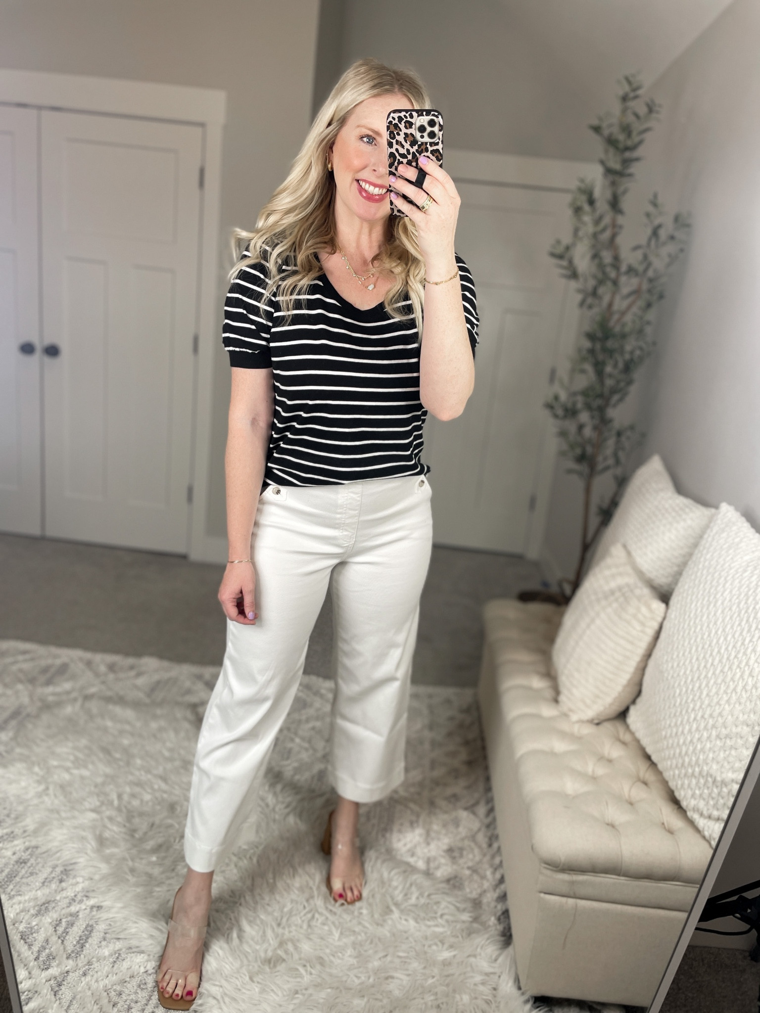 Daily try on, Spanx twill cropped flare pants, work pants, teacher outfit, white pants, teacher outfit 

Wearing a medium regular 
KELSSEYXSPANX for a discount!

#LTKworkwear #LTKsalealert #LTKFind