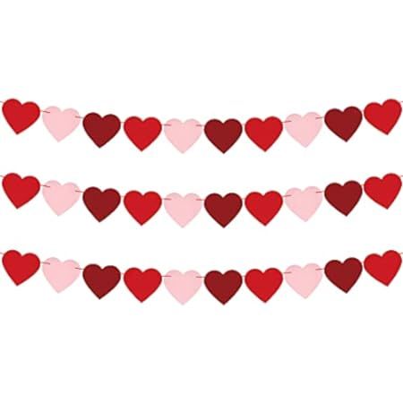 Felt Heart Garland Banner for Valentines Day Decorations,Heart Decorations,Wedding Engagement Bachel | Amazon (US)