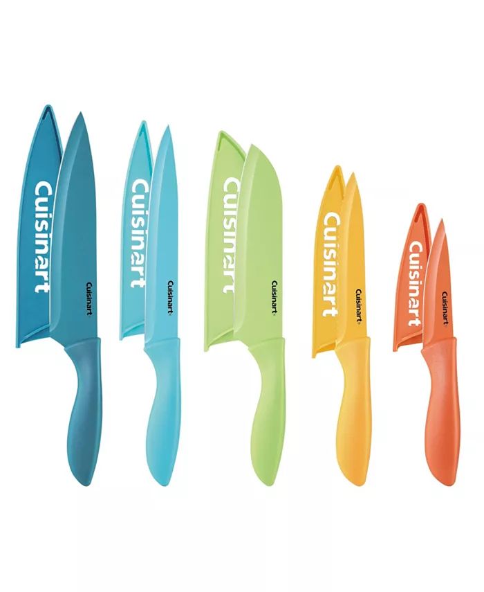 10-Pc. Seaside Ceramic-Coated Knife Set | Macy's