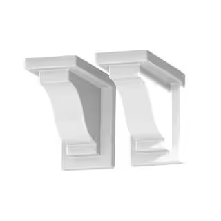 Yorkshire White Vinyl Decorative Corbel | The Home Depot