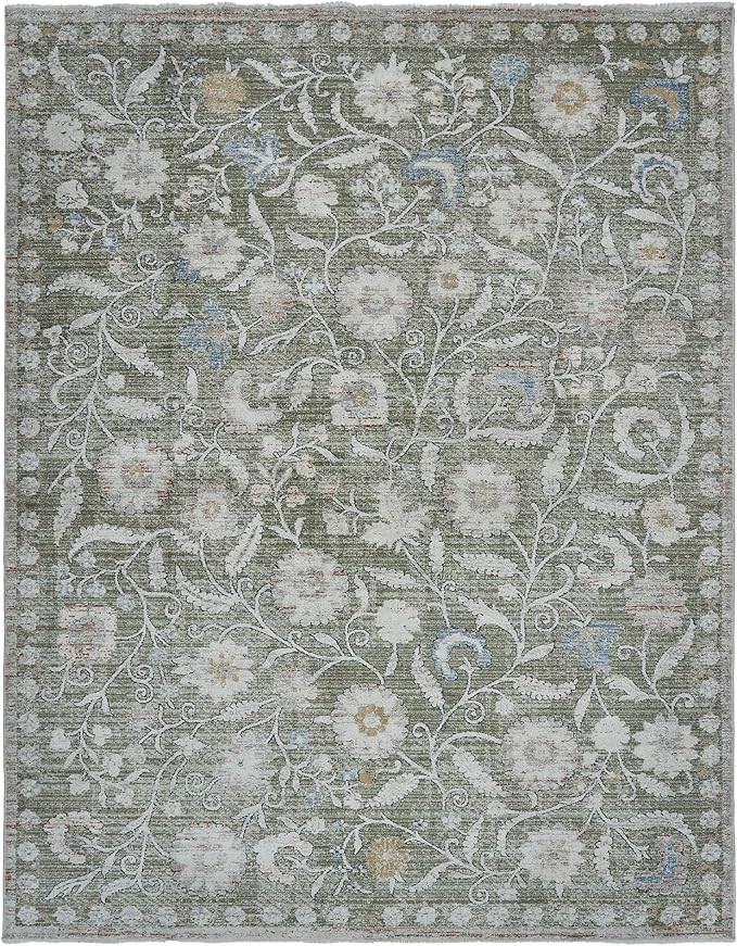 Amazon.com: Gertmenian Heritage Botanica Area Rug - 8x10 Large, Traditional, Soft, Durable, Easy ... | Amazon (US)