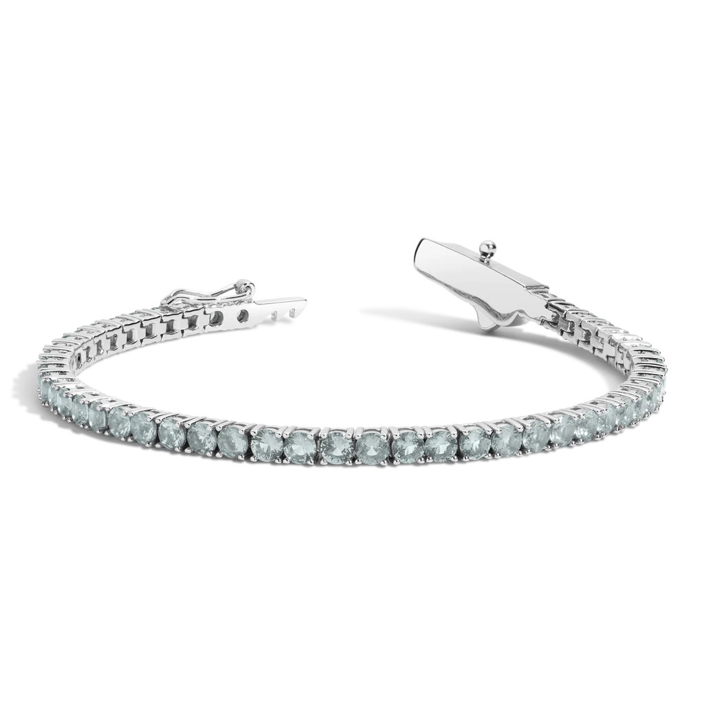Lab Grown Blue Tourmaline Tennis Bracelet | AUrate New York