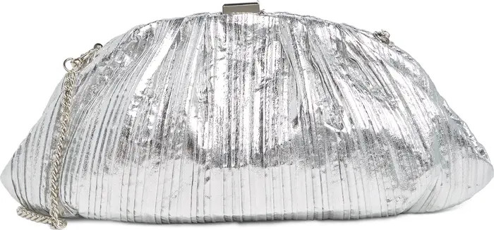 URBAN EXPRESSIONS HANDBAGS Ruched Metallic Evening Clutch | Nordstromrack | Nordstrom Rack