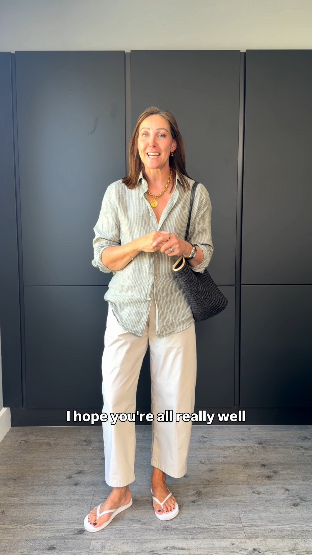 Outfit of the day (I’ll get better at doing these). A simple, cool look while I run some errands.
I wear a medium in both the shirt and the trousers xx

#LTKsummer #LTKstyletip #LTKover50style