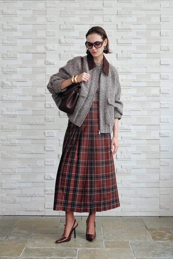 Dakota Tweed Baseball Jacket in Wool | Fabrique