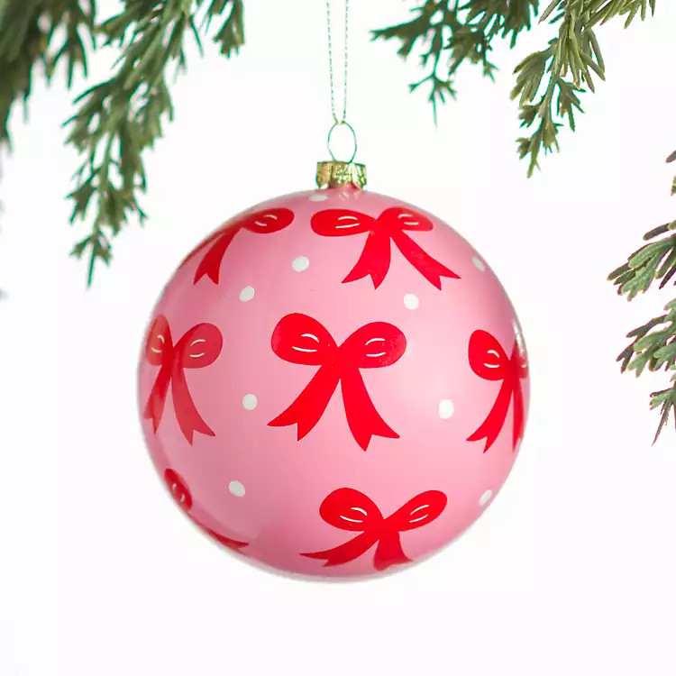 Pink and Red Bows Ornament, 4 in. | Kirklands Home | Kirklands