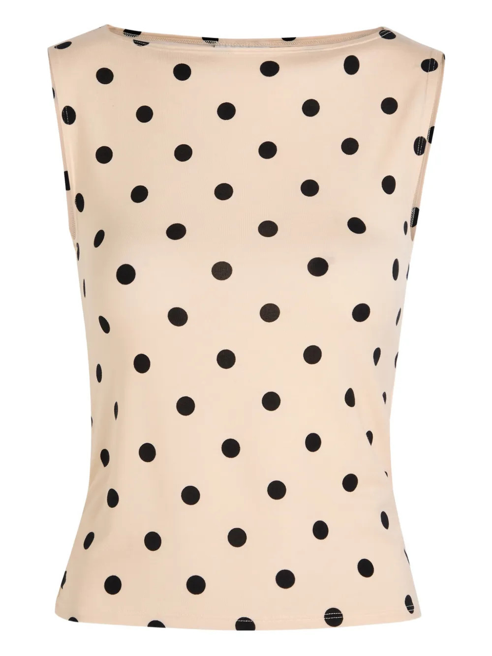 Reformation polka dot boat-neck top - Neutrals | Farfetch Global